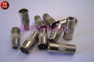 10 Pack F-type Quick Push-On Adapter Male-Female Coax Cable RG59 RG6 Connector
