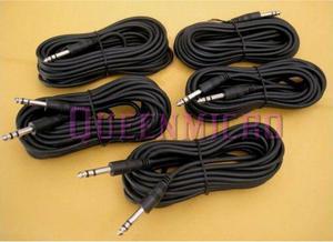 5 Pack - 10Ft 1/4" Stereo TRS Male to Male Guitar DJ Speaker PA Instrument Cable