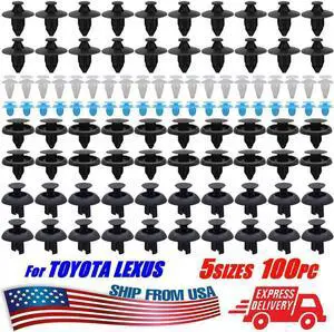 100X For TOYOTA  Fasteners Trim Panel Clips Bumper Fender Push Pin Rivets