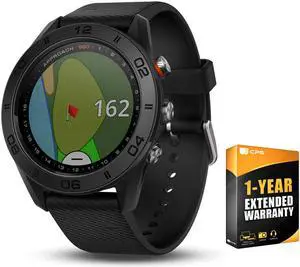 Approach S60 Golf Watch Black with Black Band + 1 Year Extended Warranty
