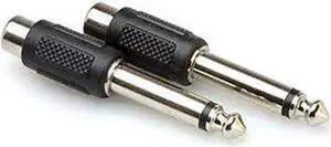 2 Pack    GPR-101 RCA Female to 1/4" TS Male Adaptors 2-Pack