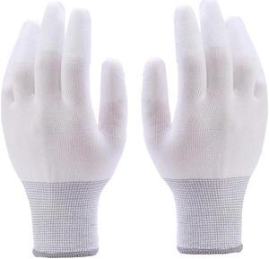 1 Pair Nylon Quilting Gloves PU Fingertips Safety Gloves Work Gloves SIZE L