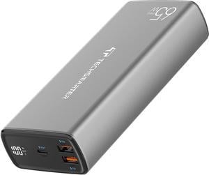 TECHSMARTER 30000mah 65W USBC PD Power Bank with 45W Samsung Super Fast Charging Laptop Portable Charger Compatible with iPhone Galaxy iPad MacBook Chromebook Steam Deck Dell HP