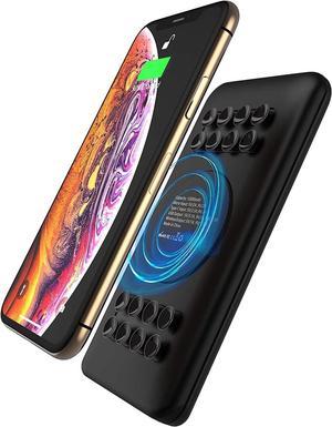 Techsmarter 12000mAh Wireless Power Bank with Suction Cups. 18W USB-C Portable Charger Compatible with iPhone 15, 14, 13, 12, 11, Samsung S24, S23, S22, S21, S20, LG ThinQ