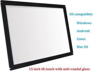 15 Inch Multi Points IR Touch Screen Infrared Touch Panels Overlay USB Free Driver HID Compatible