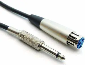 50Ft XLR to 1/4 Cable | Unbalanced | TS Mono | Female to Male