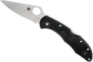 Spyderco Delica 4 Folder 2.88 in Plain Black FRN Handle
