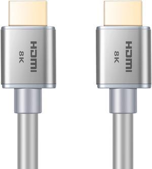 Buyers Point Ultra High Speed HDMI 2.1 Cable CL3 Rated Dynamic HDR 1.8M(6ft) 8K 120Hz, 48Gbps, eARC, Compatible with Apple TV, Nintendo Switch, Roku, Xbox, PS4,(Gray CL3 Pack, 2 Pack)
