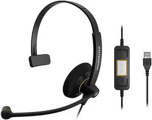 SC 30 USB ML 504546 SingleSided Business Headset | For Skype for Business | with HD Sound NoiseCancelling Microphone USB Connector Black