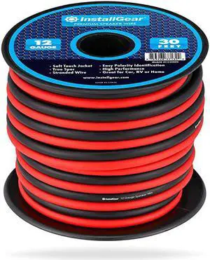 12 Gauge Speaker Wire 30feet RedBlack