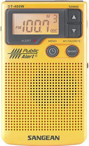DT400W AMFM Digital Weather Alert
Pocket Radio