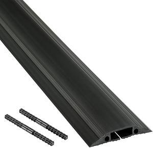 Floor Cord Cover Heavy Duty Cord Protector FC83B 6 Foot Linkable | Protect Cords and Prevent a Trip Hazard | Cable Cavity 1 316 W x 38 H | Black