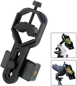 Cellphone Telescope Adapter Mount, Universal Phone Scope Mount, Work with for Spotting Scope, Telescope, Microscope, Monocular, Binocular, for iPhone, Samsung, HTC, LG and More