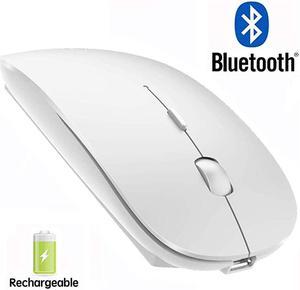 Mouse Rechargeable Wireless Mouse for MacBook ProWireless Mouse for Laptop PC Computer White