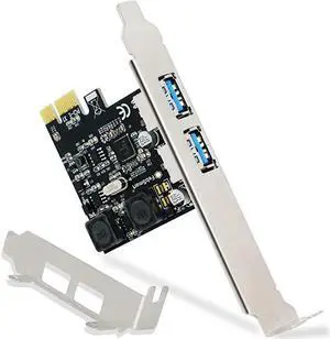 2 Ports USB 30 Super Fast 5Gbps PCI Express PCIe Expansion Card for Windows ServerXP7Vista88110 PCsBuild in SelfPowered TechnologyNo Need Additional Power SupplyFSU2Pro