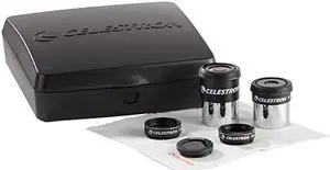 PowerSeeker Telescope Accessory Kit Includes 2x 125 Kellner Eyepieces 3 Colored Telescope Filters and Cleaning Cloth Telescope Eyepiece Kit for Beginners