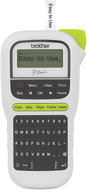 Ptouch PTH110 Easy Portable Label Maker Lightweight Qwerty Keyboard OneTouch Keys White