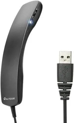 Wired Portable USB Handset Plug and Play with 2 Meter Long Cable for Softphone Retro Style Lightweight 78g Volume Control Microphone Mute for Skype Voip Office Desktop PC Laptop Call Center