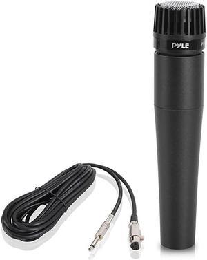 Professional Handheld Moving Coil Microphone Dynamic Cardioid Unidirectional Vocal Builtin Acoustic Pop Filter Includes 15ft XLR Audio Cable to 14 Audio Connection  PDMIC78
