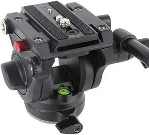 V501 Video Camera Tripod Fluid Drag Pan Head for Canon Nikon Sony Olympus Panasonic DSLR Camera with 38 and 14 Mounting Screw