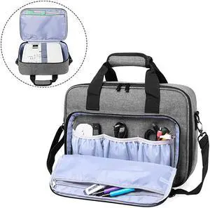 Projector CaseProjector Bag with Accessories Storage Pockets Compatible with Most Major ProjectorsMedium1375 x 105 x 45 Inches Gray