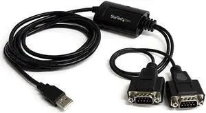 com USB to Serial Adapter 2 Port COM Port Retention FTDI USB to RS232 Adapter Cable USB to Serial Converter ICUSB2322F
