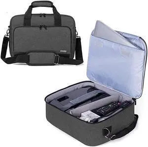 Projector Case Projector Bag with Protective Laptop Sleeve Projector Carrying Case with Accessories PocketsLarge16 x 115 x 575 Inches Black
