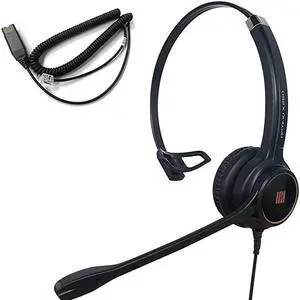 IPH-250 Optimo-X Single Ear Noise canceling Corded Headset with HIS-02 Cable for Avaya IP 1608,1616, 9608G, 9611G,9610, 9620, 9620L, 9620C, 9630, 9630G, 9640, 9640G, 9650, 9670 Phones
