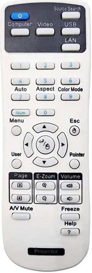 2181788 Projector Remote Control for Epson EX3260 EX5260 VS250 VS350 VS355 Pro EX7260 EX9210 EX9220 Home Cinema 1060660 760 PowerLite 109W 1266 1286 2042 2142W 2247U 970 980W 990U