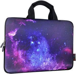 9.7 10 10.1 10.2 inch Neoprene Tablet Bag Sleeve Carring Case Cover with Handle for 9.7 to 10.2 Inch Laptops Notebook ebooks Kids Tablet Sleeve Bag Case Blue Galaxy