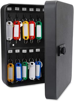 28 Key Cabinet Steel Security Lock Box with Combination LockBlack