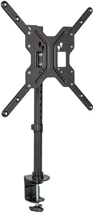 Black Ultra Wide Screen TV Desk Mount for up to 55 inch Screens Full Motion Height Adjustable Single Television Stand STANDV155C