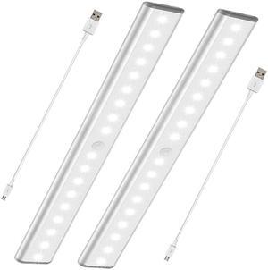 Anywhere Portable Closet Lights Wireless 18 Led Under Cabinet Lighting Motion Sensor Activated Build In Rechargeable Battery Magnetic Little Safe Night Tap Light for Closet Cabinet Silver2