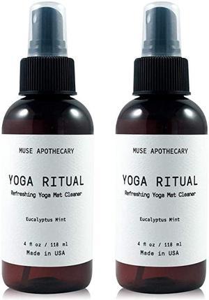 Bath Apothecary Yoga Ritual Aromatic and Refreshing Yoga Mat Cleaner 4 oz Infused with Natural Essential Oils Eucalyptus Mint 2 Pack
