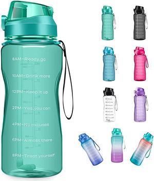 Motivational Water Bottle 22L64oz Half Gallon Jug with Straw and Time Marker Large Capacity Leakproof BPA Free Fitness Sports Water Bottle