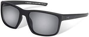 Toccoa Polarized Sport Sunglasses for Men and Women Matte Blackout Frame Smoke Lens