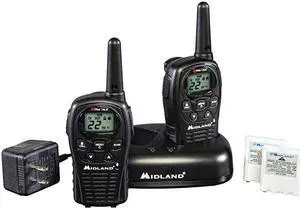 LXT500VP3 22 Channel FRS Walkie Talkies with Channel Scan Extended Range Two Way Radios Silent Operation Batteries Included Pair Pack Black
