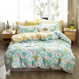 Full Size Floral Bedding Sets Kids 3 PC Flowers Print Cotton Duvet Cover Queen Green for Women Girls Reversible Yellow Cotton Bedding Comforter Cover Set Boho Bedding Duvet Cover Set QueenFull