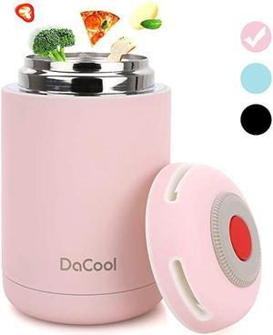 Insulated Lunch Containers Thermoses Food Jar Vacuum Insulated Stainless Steel 16 oz Leak Proof Keep Food Cold Hot Food Container for Kids Adult Lunch Box School Camping OutdoorsBPA Free Pink