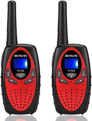 RT628 Kids Walkie Talkies 22 Channel FRS Toy for Kids Uhf FRS 2 Way Radio ToyRed 2 Pack