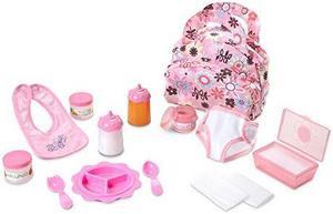 Doug Mine to Love Doll Feeding and Changing Accessories Set Diaper Bag Set Baby Food Bottle Set Great Gift for Girls and Boys Best for 3 4 5 and 6 Year Olds