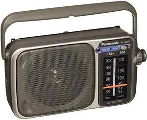 RF2400D AM FM Radio Silver