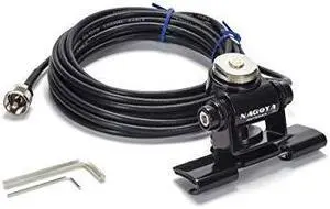 RB700N Heavy Duty Universal NMO Lip Mount for Trucks Hatchbacks SUVs and Cars Multi Axis Adjustable Includes 20 of RG58AU Cable with a PL259 Connector Includes Rain Cap