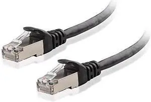 Snagless Cat 6a Cat6a SSTP SFTP Shielded Ethernet in Black 20 Feet