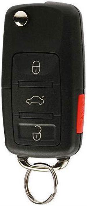Keyless Entry Remote Flip Key Fob fits 2002 2003 2004 2005 VW Jetta Golf Passat HLO1J0959753AM