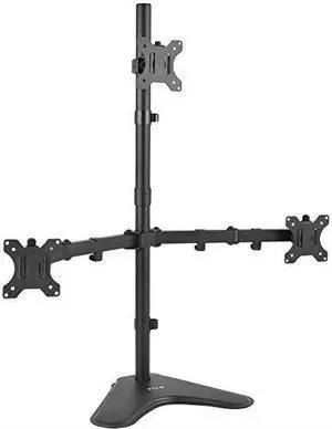 Triple LCD LED Computer Monitor Desk Stand | Free Standing Heavy Duty Fully Adjustable Mount for 3 Screens up to 30 inches STANDV003E