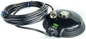 RB50 Heavy Duty Universal NMO Magnet Mount Includes 18 of RG58AU Cable with a PL259 Connector Includes NMO Rain Cap