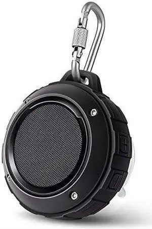 Outdoor Waterproof Bluetooth Speaker Wireless Portable Mini Shower Travel Speaker with Subwoofer Enhanced Bass Built in Mic for Sports Pool Beach Hiking Camping Black