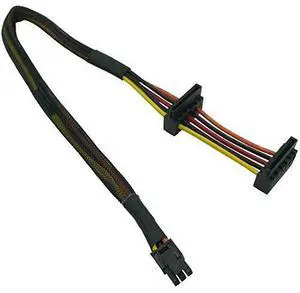 HDD SATA Power Cable Replacement RightAngle SATA 15 Pin x2 to Mini 6 Pin ATX Adapter for Dell Inspiron 3653 3650 Series Compatible Part No GP2JM 145inch37cm