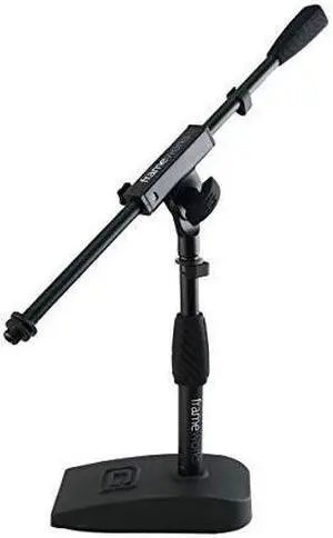 Short Weighted Base Microphone Stand with Soft Grip Twist Clutch Boom arm and both 38 and 58 Mounts Base Dimensions 45 X 8 GFWMIC0821